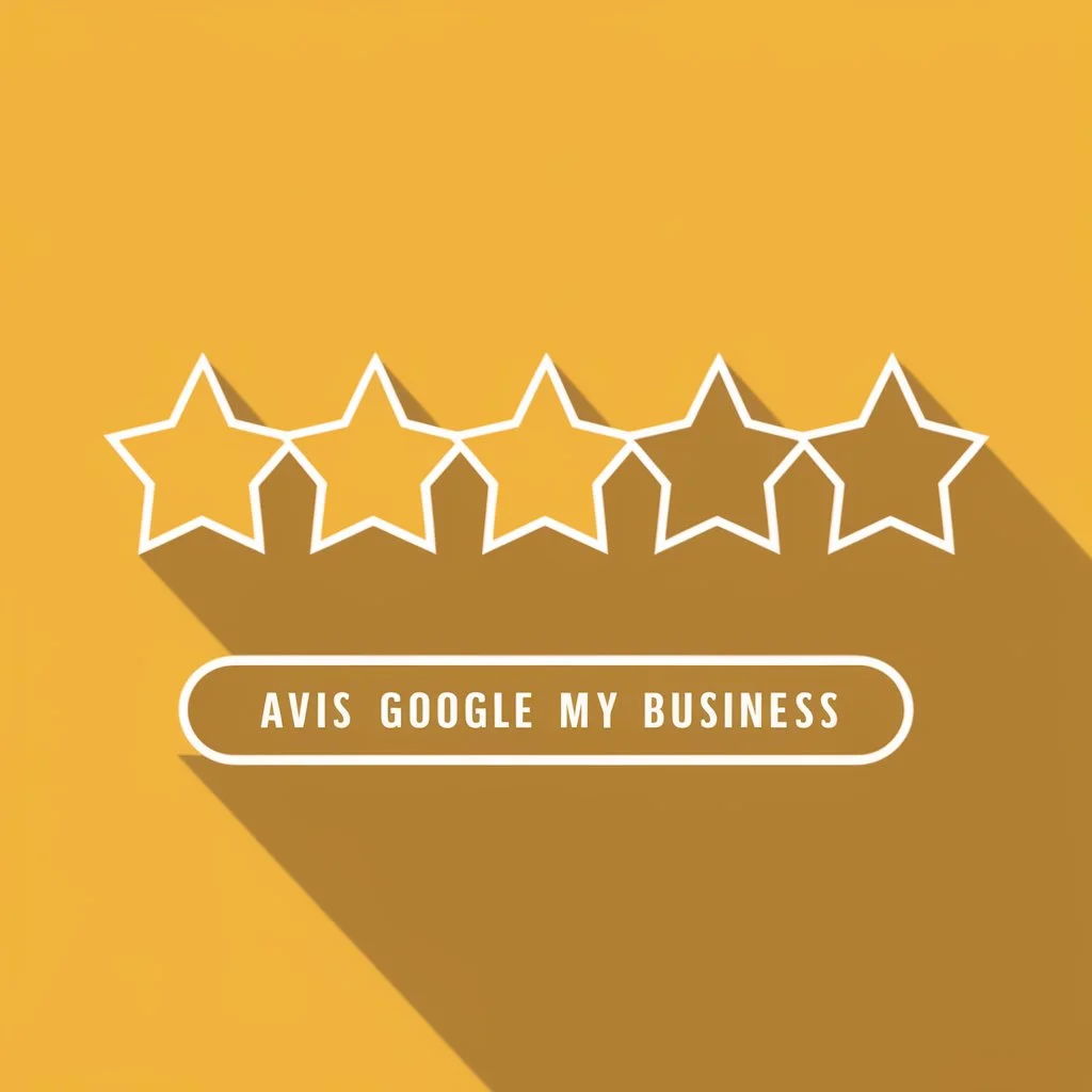 Illustration d'avis Google avec des étoiles